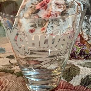 Vintage Kahlúa tapered cocktail Glass with etched logo 5.5